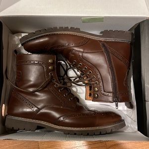 Bar III - Brown Leather Maddox Boots. Sz 9 - great condition!